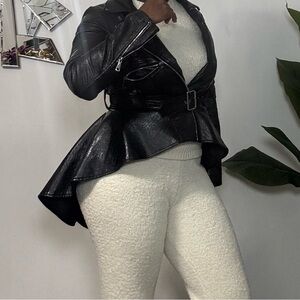 Azalea Wang Women's Black PU Leather Jacket